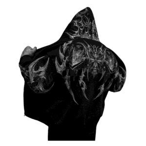 Berserker Oversized Zip up Hoodie [VOID BLACK] g