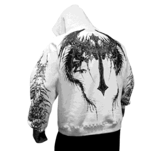 Dragon Soul Oversized Pullover Hoodie [DIVINE WHITE] f