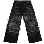 Oversized Distressed Denim Cargo Jeans [ALLOY WASH] f