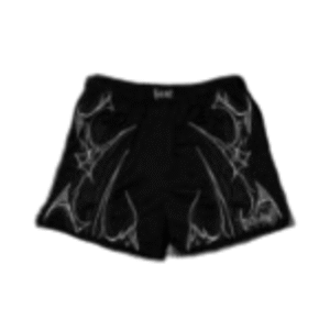 Skeletal Embroidered Bodybuilding Mesh Shorts [VOID BLACK] vf