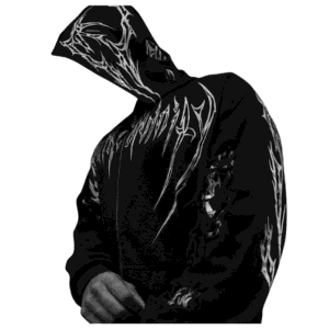 Tarnished Leviathan Oversized Zip up Hoodie [VOID BLACK]