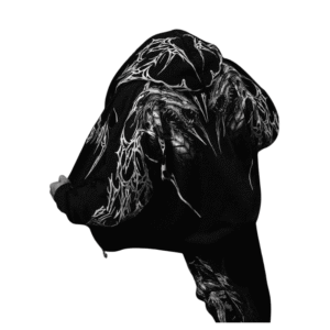 Tarnished Leviathan Oversized Zip up Hoodie [VOID BLACK] f
